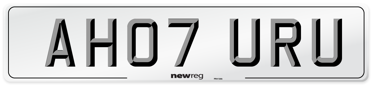 AH07 URU Number Plate from New Reg